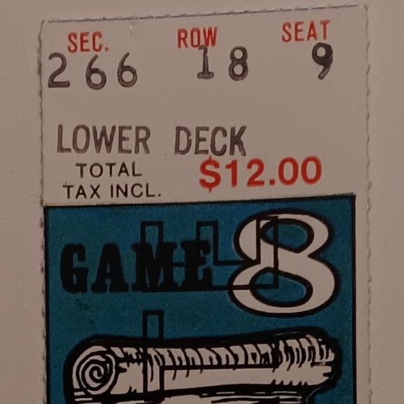 11-24-1977 St. Louis Cardinals Vs Miami QDolphins Full Ticket Bob Griese 6 TD's
